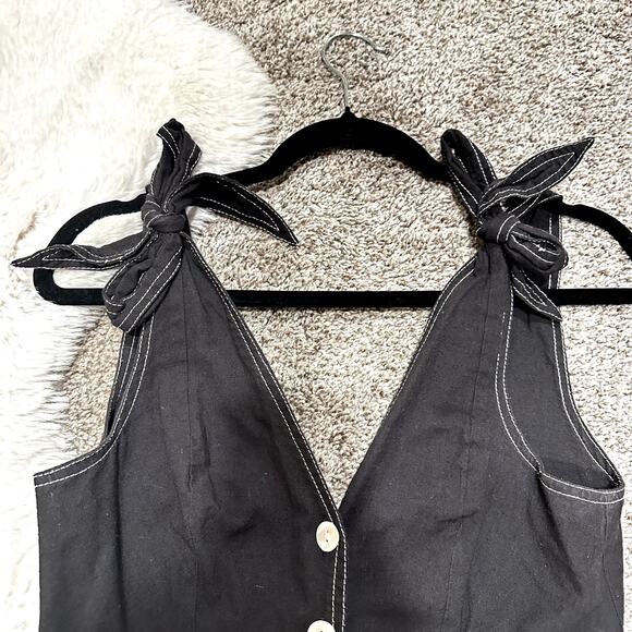 Free People Mini Dress With Bow Straps Size 0 - Picture 3 of 7